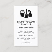 Eenzijdige zwarte witwasbenodigdheden visitekaartje (Voorkant)