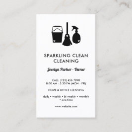 Eenzijdige zwarte witwasbenodigdheden visitekaartje