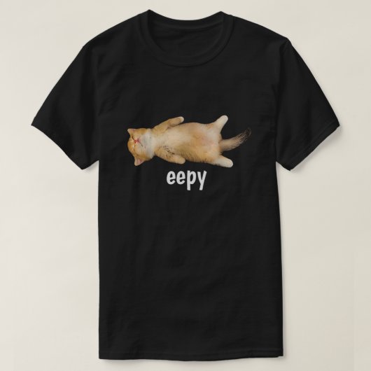 Eepy Cat Meme Funny Sleepy Cat Humor Sarcastic  T-shirt (Design voorkant)
