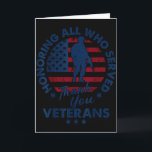 Eer aan allen die hebben gediend Bedankt Veterans  Kaart<br><div class="desc">Eer aan allen die hebben gediend Bedankt Veterans Day Amerikaanse vlag</div>