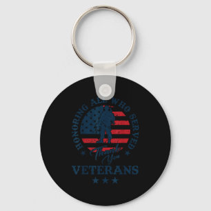 Eer aan allen die hebben gediend Dank u Veteraanda Sleutelhanger