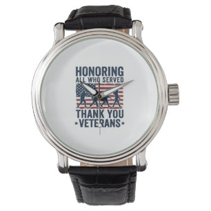 Eer aan allen die hebben gediend Dank u veteranen  Horloge