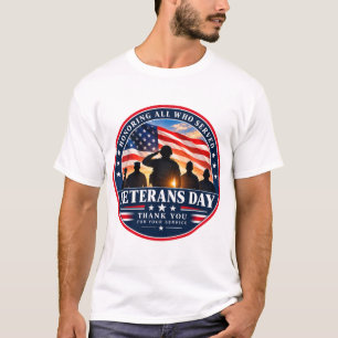 Eer aan allen die hebben gediend Veteranen Dag Pat T-shirt