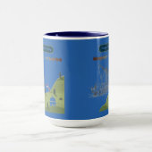 Eer aan Columbus blauw Mok (Midden)