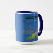 Eer aan Columbus blauw Mok (Voorkant rechts)