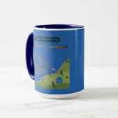 Eer aan Columbus blauw Mok (Voorkant links)
