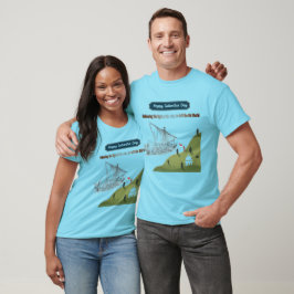 Eer aan Columbus blauwe horizon T-shirt