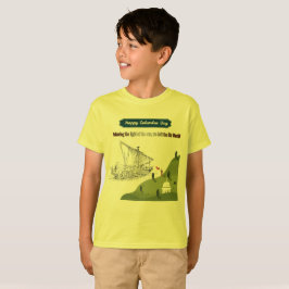 Eer aan Columbus geel T-shirt