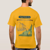 Eer aan Columbus goud T-shirt (Achterkant)