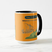 Eer aan Columbus oranje Mok (Voorkant rechts)