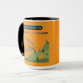 Eer aan Columbus oranje Mok (Voorkant links)