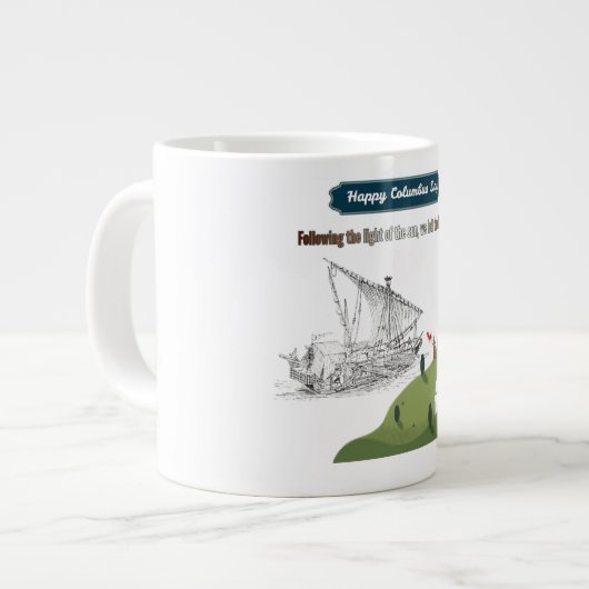 Eer aan Columbus wit Grote Koffiekop (Links)
