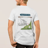 Eer aan Columbus witte vlek Tri-Blend Shirt (Achterkant)