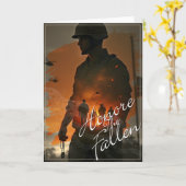 Eer aan de Gevallenen – Hun Opoffering Herdenken Kaart (Gele Bloem)