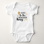 Eer aan de pasgeboren Koning Kerstcadeau Romper (Voorkant)