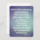 Eer aan God Bijbelteksten uit Lukas Kerstmis Feestdagenkaart (Voorkant / Achterkant)