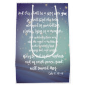 Eer aan God Engel Verzen Kerstmis Medium Cadeauzakje (Achterkant)