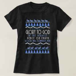 Eer aan God in de hoogste Kerstmis T-shirt