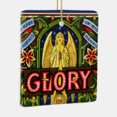 Eer aan God in de hoogste... Vierkant Keramisch Ornament (Rechts)