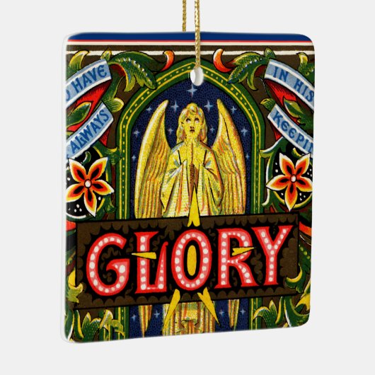 Eer aan God in de hoogste... Vierkant Keramisch Ornament (Rechts)