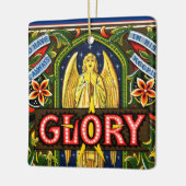 Eer aan God in de hoogste... Vierkant Keramisch Ornament (Links)