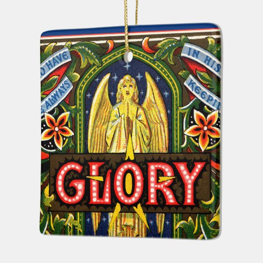 Eer aan God in de hoogste... Vierkant Keramisch Ornament (Links)