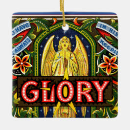 Eer aan God in de hoogste... Vierkant Keramisch Ornament