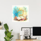 Eer aan God - Inspirerende kunst #2 Poster (Thuiskantoor)