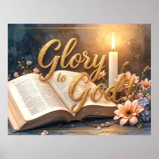 Eer aan God - Inspirerende kunst #3 Poster (Voorkant)