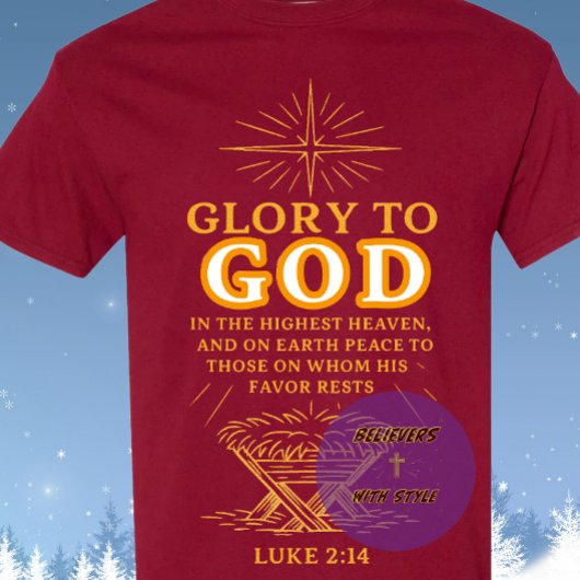 Eer aan GOD - Kerstmis T-shirt