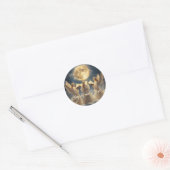 Eer aan God – Kerststicker engel Ronde Sticker (Envelop)