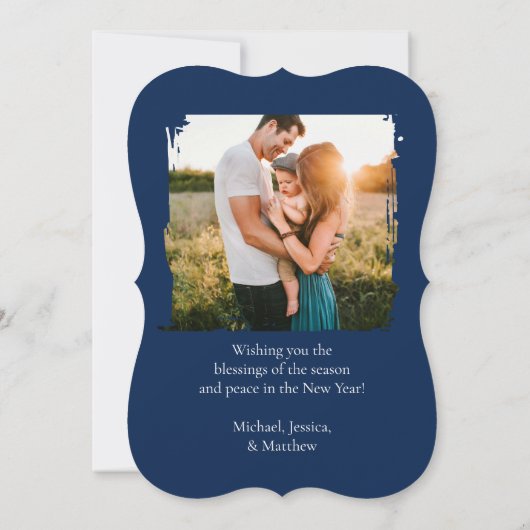 Eer aan God Madonna en kind religieus Feestdagenkaart (Achterkant)