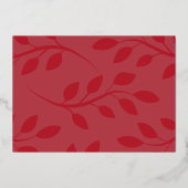 Eer aan God Rood Botanisch Kerst Foto Folie Feestdagenkaart (Achterkant)