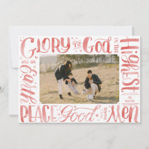 Eer aan God Waterverf Borstel Lettering Feestdagenkaart