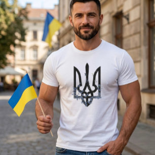 Eer aan Helden. OEKRAÏNE. Drietand. Tri-Blend T-sh T-shirt