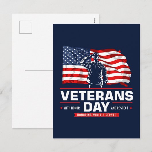 Eer allen die dienden feestdagenkaart (Voorkant / Achterkant)