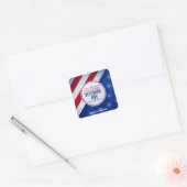 Eer allen die dienden vierkante sticker (Envelop)