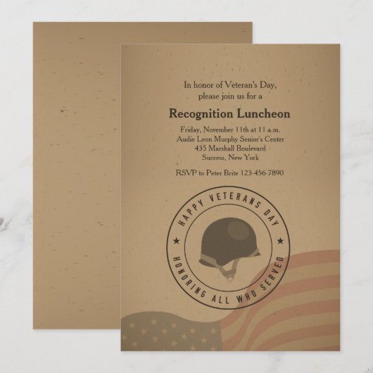 Eer allen die Uitnodiging dienden (Voorkant / Achterkant)