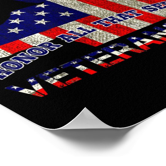 Eer alles wat diende Veterans Day American Patrio Poster (Hoek)