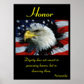 Eer belichaamt wijsheid en patriot's trots poster (Voorkant)