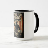 Eer Betonen – Veteranendag Tribute Design Mok (Voorkant rechts)