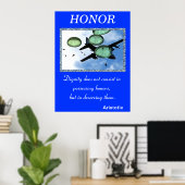 Eer beveelt de edele geest van het slagveld poster (Thuiskantoor)