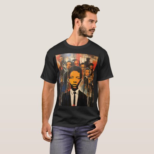 eer Black History Month, het vieren van erfgoed T-shirt (Voorkant volledig)
