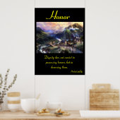 Eer bloeit in levendige weidelandschappen poster (Keuken)