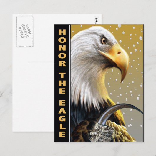 Eer de Eagle Claw geschenken en kleding Briefkaart (Voorkant / Achterkant)