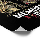 Eer de Fallen Heroes Soldier Memorial Day Poster (Hoek)