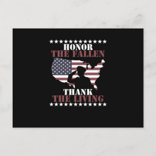 Eer de gevallenen Dank de levende Veterans Day Briefkaart