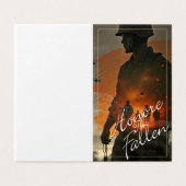 Eer de gevallenen - Onthoud hun offer Kaart (Buitenkant ongevouwen)