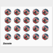 Eer de Gevallenen op Memorial Day Ronde Sticker (Vel)