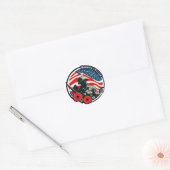 Eer de Gevallenen op Memorial Day Ronde Sticker (Envelop)